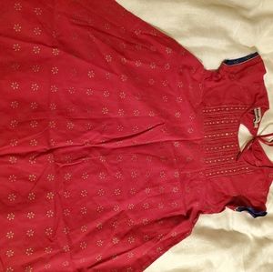 Fabindia color rich dress! Beautiful material, and the detail in design is great
